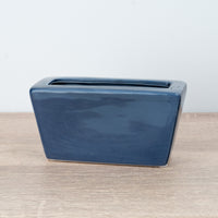 Lucky Bamboo Slim Ceramic Pot | Blue