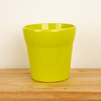 Wide Rim Pot | Lime Green - Ceramic Plant Pot