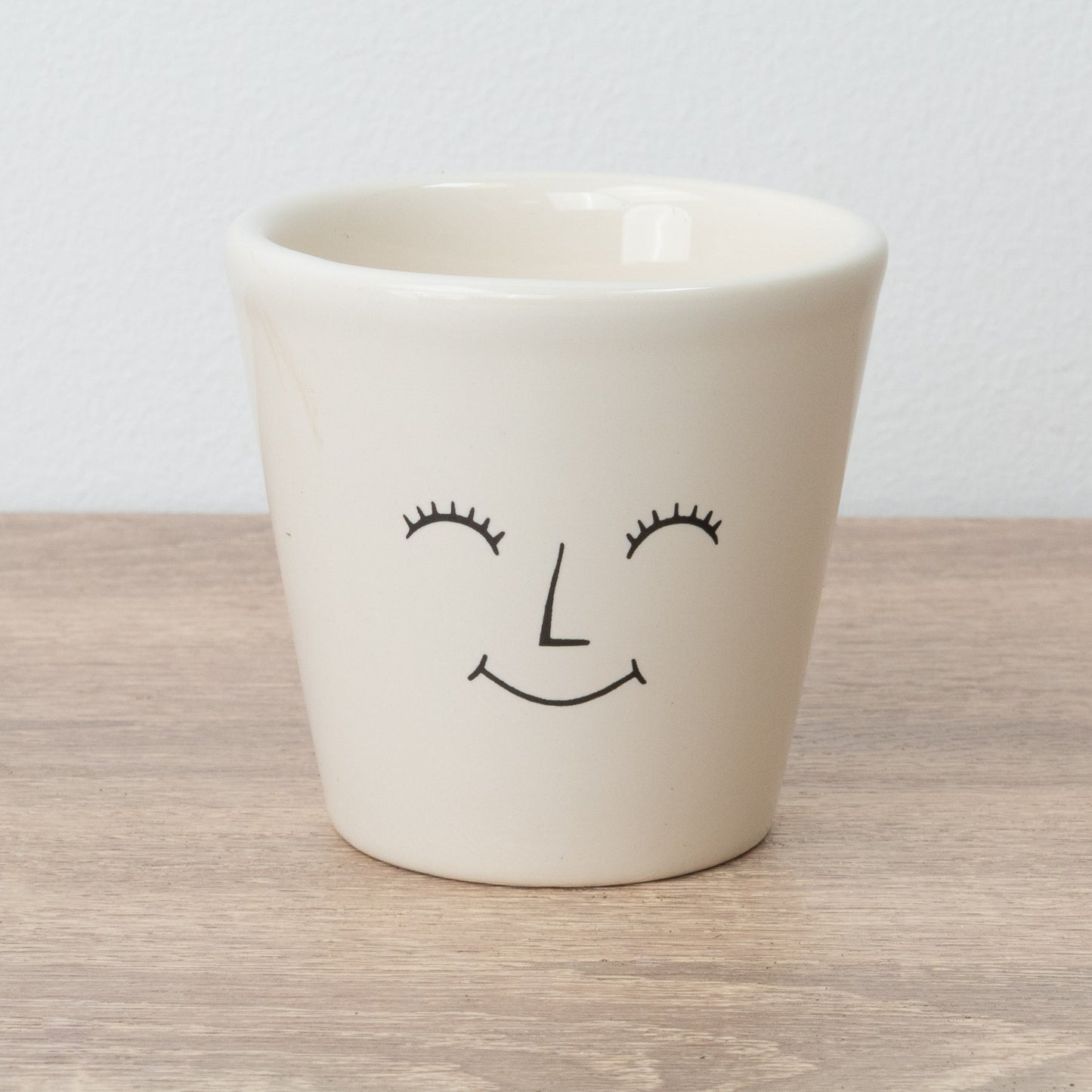Happy Face Pot | White