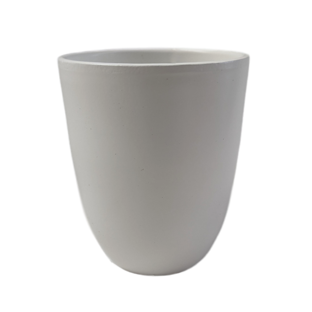 Smooth White Pot - Ceramic Plant Pot