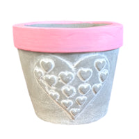 Pink Wish Heart Pot - Ceramic Plant Pot