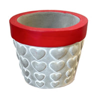 Red Wish Heart Pot - Ceramic Plant Pot