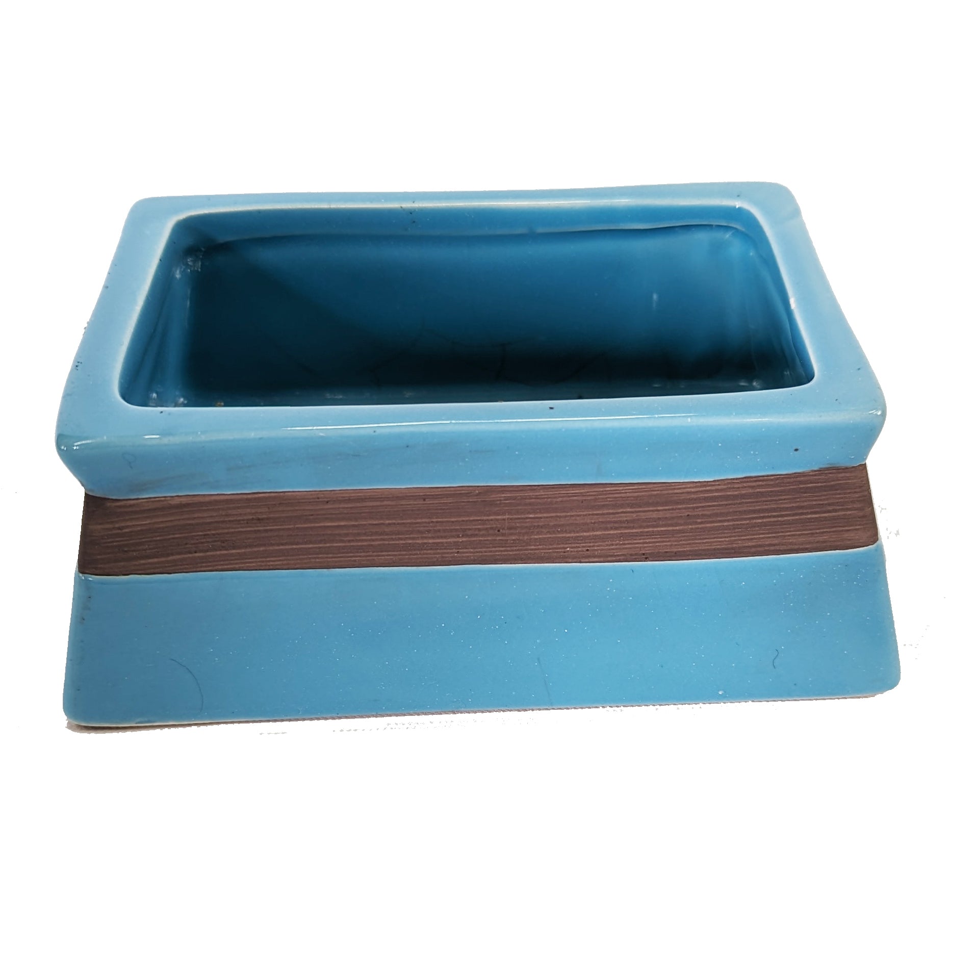 Lucky Bamboo Ceramic Pot | Blue - Ceramic Plant Pot
