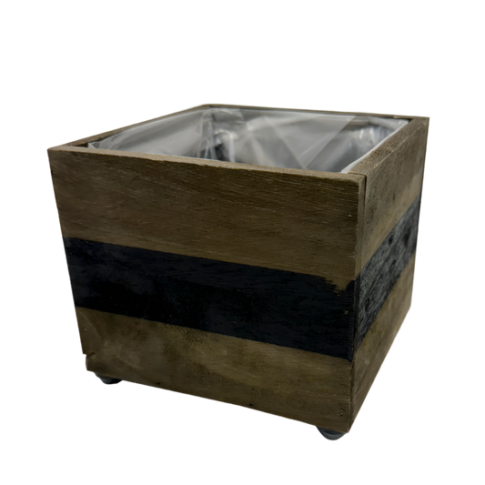 Rustic Square Pot | Brown |