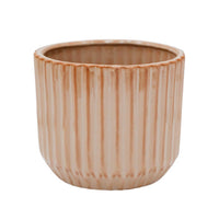 Willow Ribbed Plant Pot | Sepia