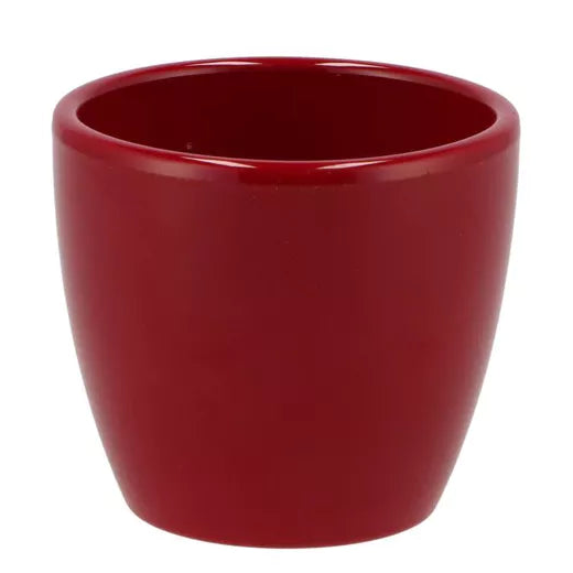 Simplicity Ceramic Pot | Gloss Red Wine