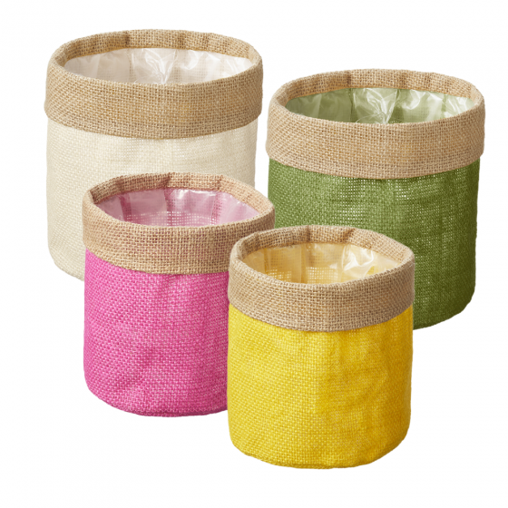 Hessian Pot | Yellow