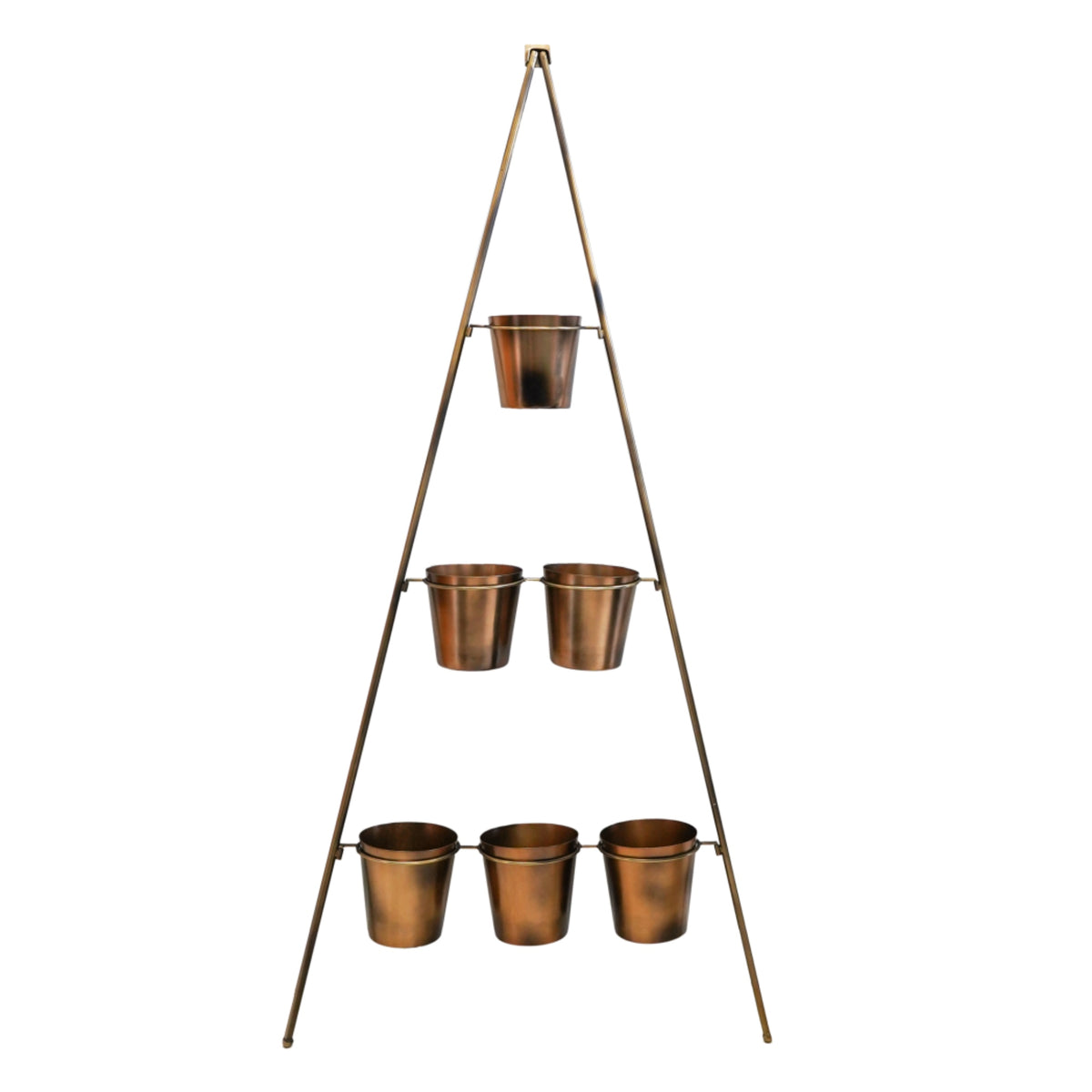 Modern Vertical Plant Stand | Gold Bronze