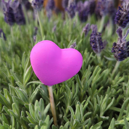 Hot Pink Heart | Decorative Plant Pot Accessory | Gardening Accessories