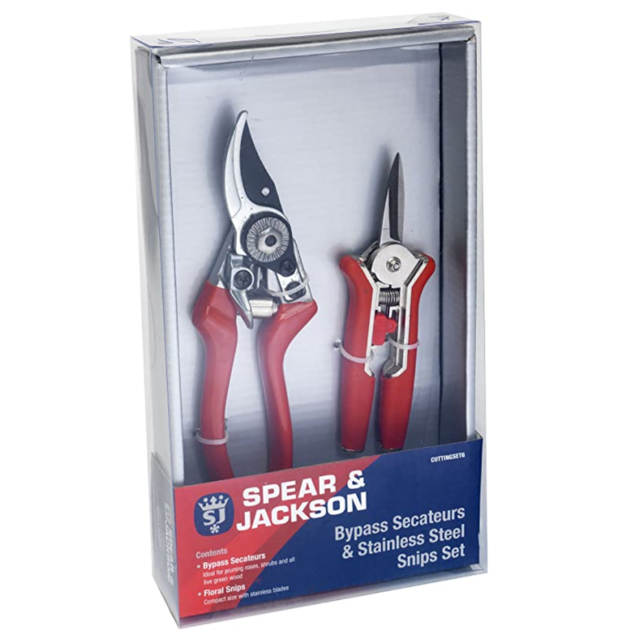 Spear & Jackson Bypass Secateurs & Stainless Steel Snips Set