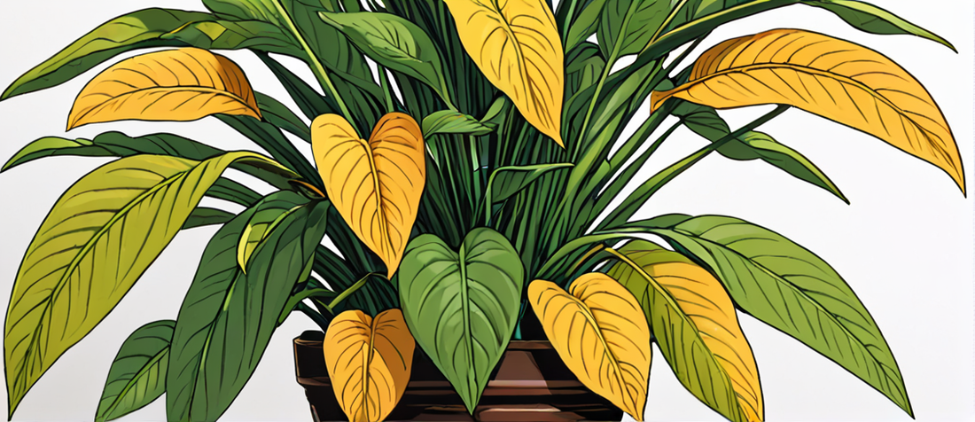 What causes indoor plant leaves to turn yellow or brown?