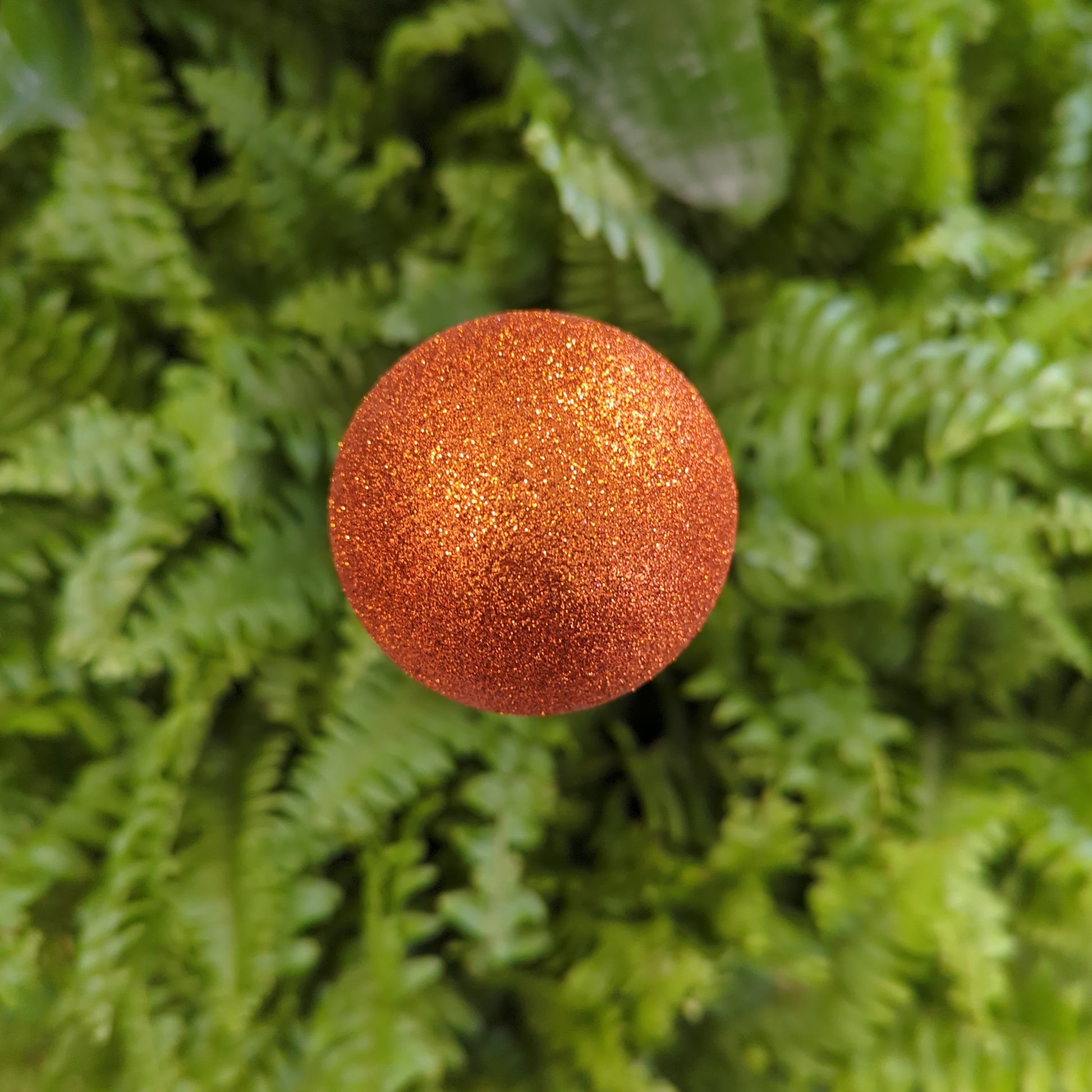 Orange Sparkle Bauble | Decorative Plant Pot Accessory