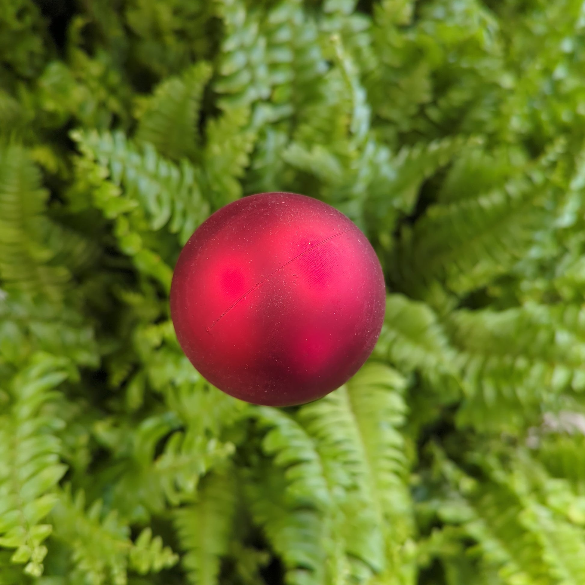 Matt Red Bauble | Decorative Plant Pot Accessory