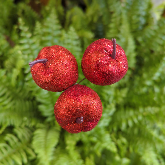 Sparkle Red Apples | Decorative Plant Pot Accessory | Gardening Accessories
