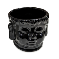 Buddha Pot | Black - Ceramic Plant Pot