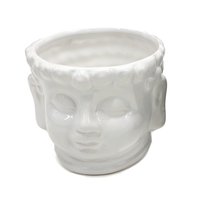 Buddha Pot | White - Ceramic Plant Pot
