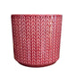 Chevron Pot | Ruby Red