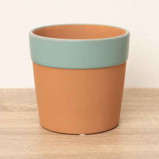 Cottage Garden Pot | Blue Rim | Pots & Planters