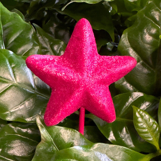 Pink Styro Star | Decorative Plant Pot Accessory |