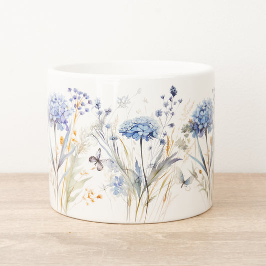 Floral Fiori Pot | Blue Hydrangea | Pots & Planters