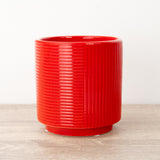 Grooves Pot | Red, 9 cm