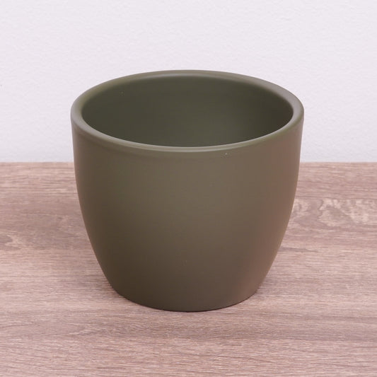 Simplicity Ceramic Pot | Moss Green | Pots & Planters