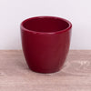 Simplicity Ceramic Pot | Gloss Red Wine