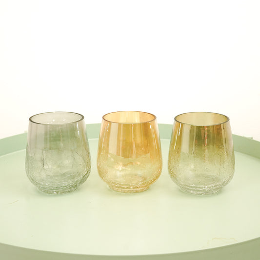Crackle Votive | Set Of Three | Cyber Monday