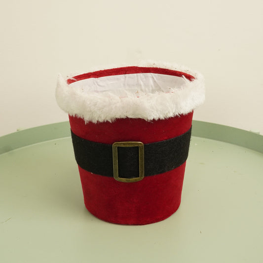 Fluffy Santa Belted Pot |