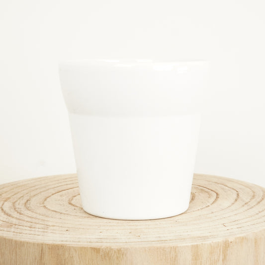 White Wide Rim Pot | Pots & Planters