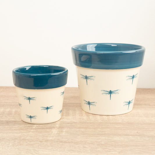 Dragonfly Pot | Ocean Blue | Pots & Planters