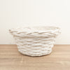 Bamboo Plant Basket | White