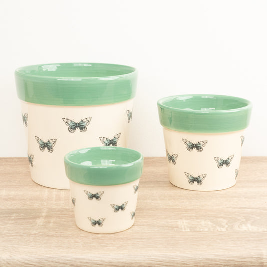 Butterfly Pot | Mint Green | Pots & Planters