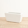 Lucky Bamboo Slim Ceramic Pot | White