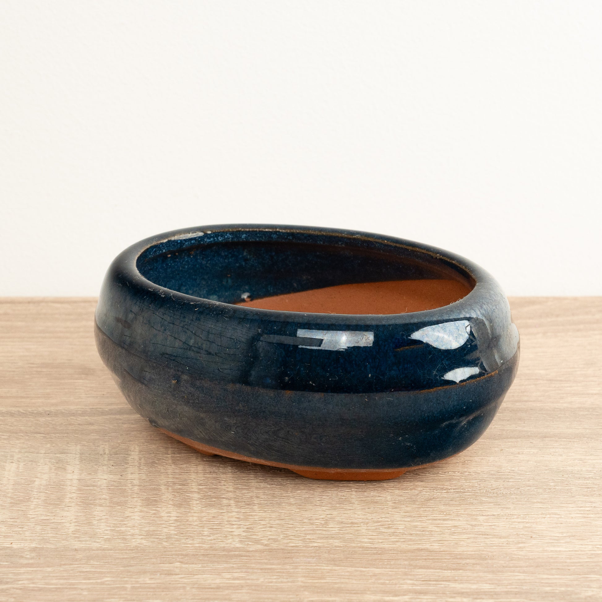 Bonsai Ceramic Oval Pot | Blue
