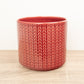 Imperfect! Chevron Pot | Ruby Red
