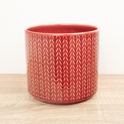 Chevron Pot | Ruby Red