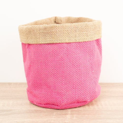 Hessian Pot | Pink