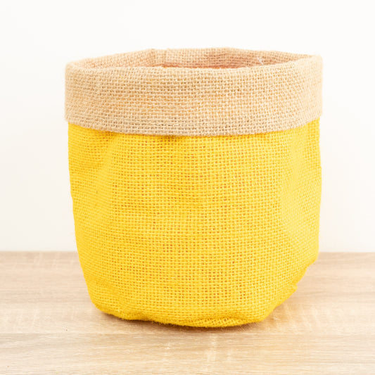 Hessian Pot | Yellow | Pots & Planters