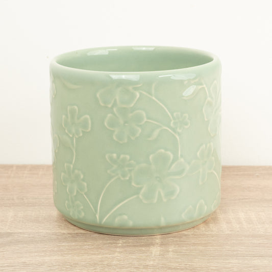 Betsy Floral Pot | Mint | Pots & Planters