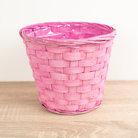 Bamboo Plant Basket | Pink | Pots & Planters