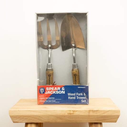 Spear & Jackson Weed Fork & Hand Trowel Set | Gardening Tools