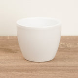 Simplicity Ceramic Pot | Satin White, 8 cm