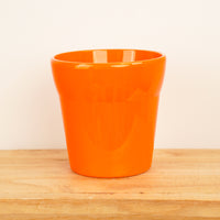 Wide Rim Pot | Orange - Ceramic Plant Pot