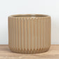 Willow Ribbed Plant Pot | Sepia