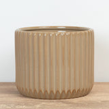 Willow Ribbed Plant Pot | Sepia, 13 cm