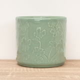 Betsy Floral Pot | Mint, 14 cm