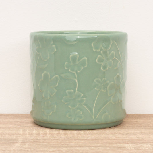 Betsy Floral Pot | Mint | Pots & Planters