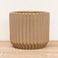 Willow Ribbed Plant Pot | Sepia