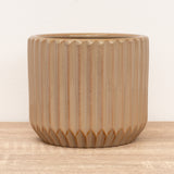 Willow Ribbed Plant Pot | Sepia, 10 cm